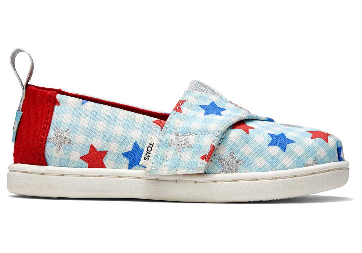 Toms Espadryle Dziecięce Niebieskie - Alpargata Tiny Glitter Star - 23IAMHTOE